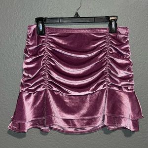 Satin purple skirt